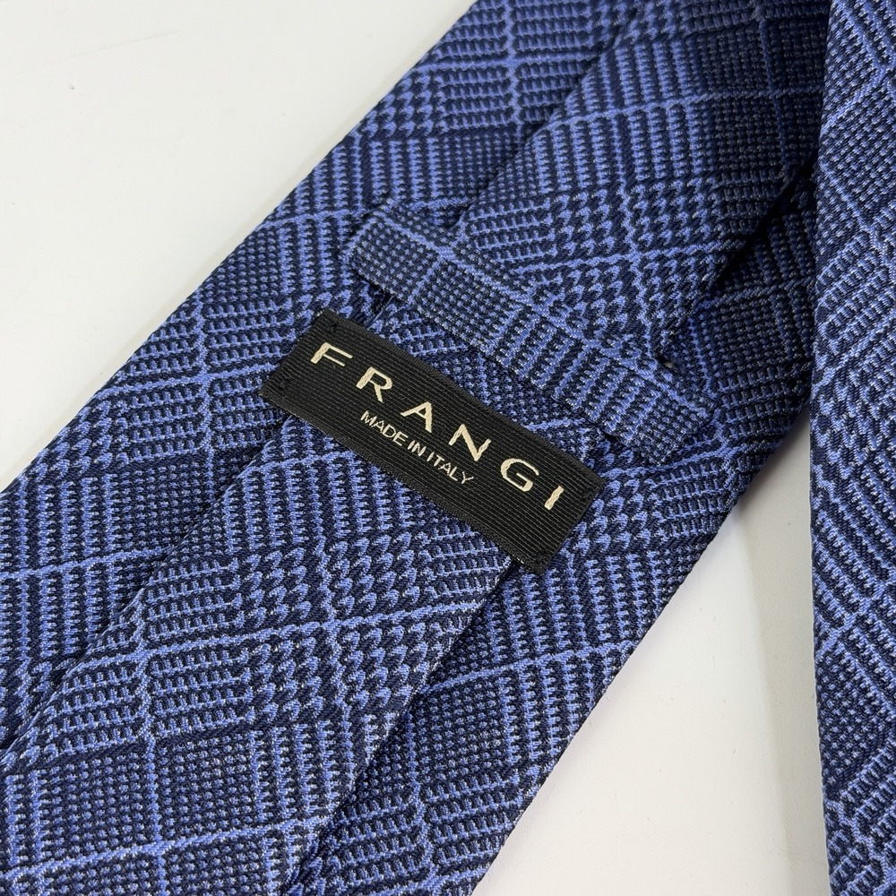 Frangi 100% Silk Glen Check Plaid Tie Made In Italy Houndstooth Prince Of Wales